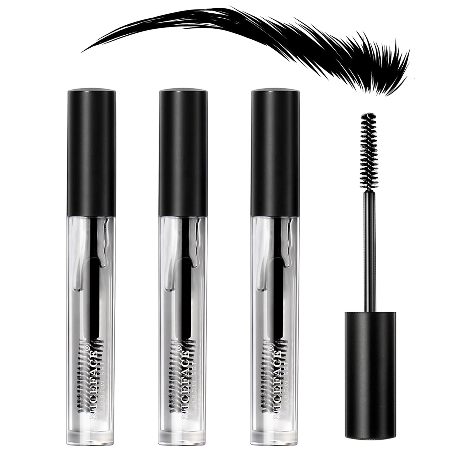 KIMIEYE 3Pcs Eyebrow Gel Kit packaging for on-the-go styling.