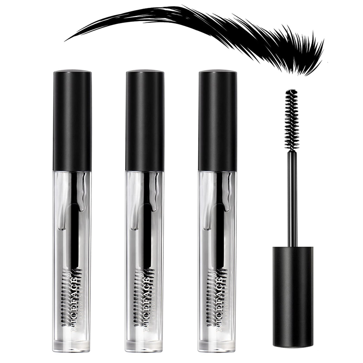 KIMIEYE 3Pcs Eyebrow Gel Kit packaging for on-the-go styling.