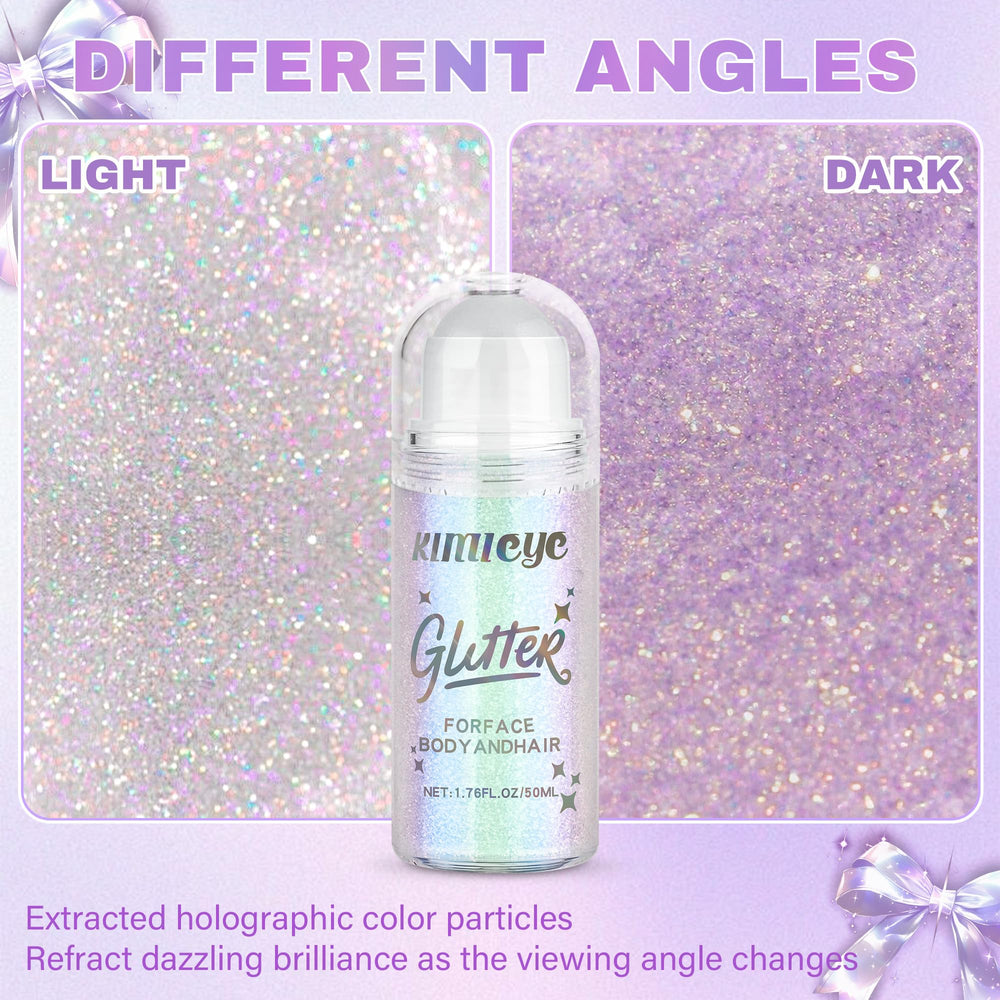 KIMIEYE concert-look glitter close-up highlights immersive stage shimmer
