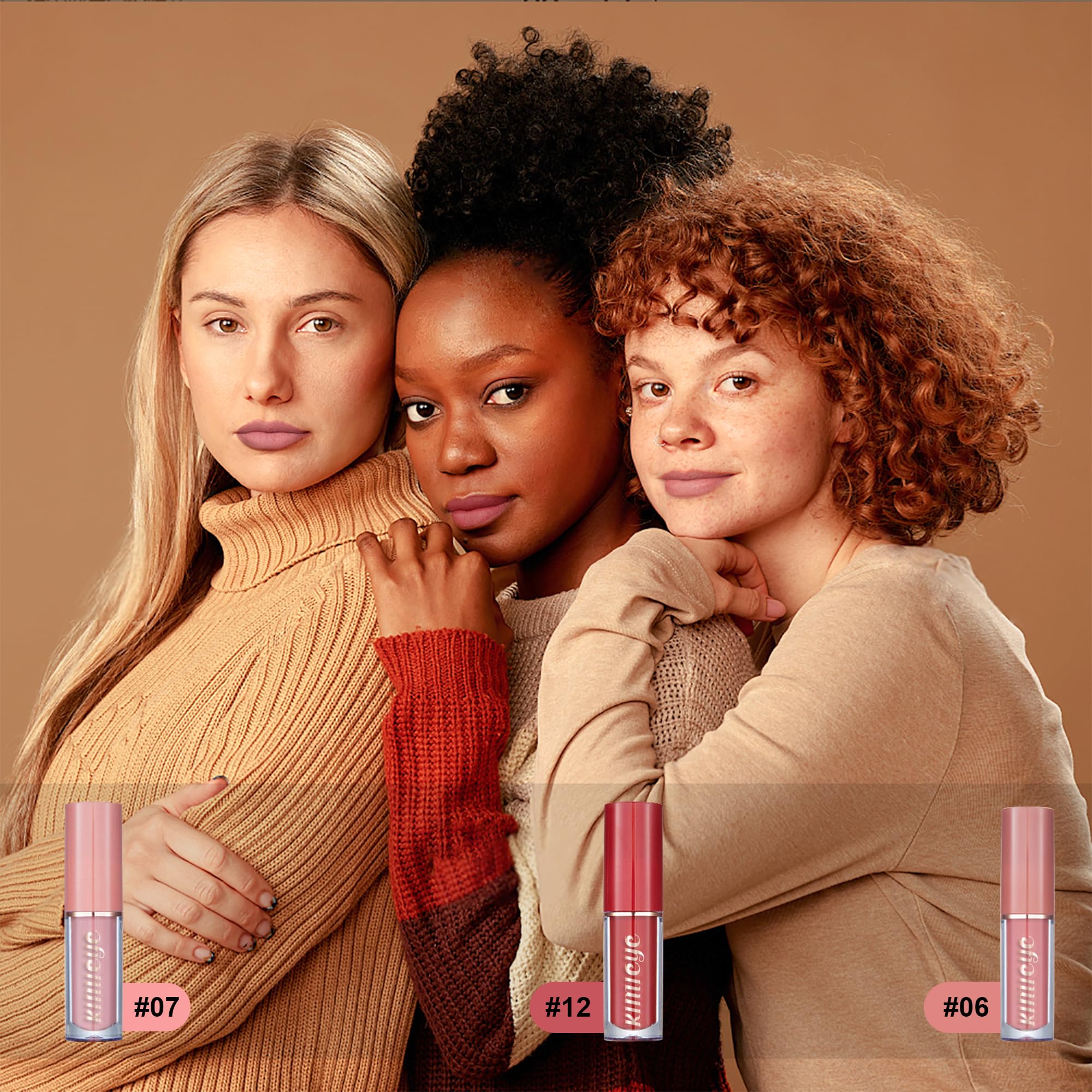 KIMIEYE lip application matte look demonstrates easy, comfortable wear.