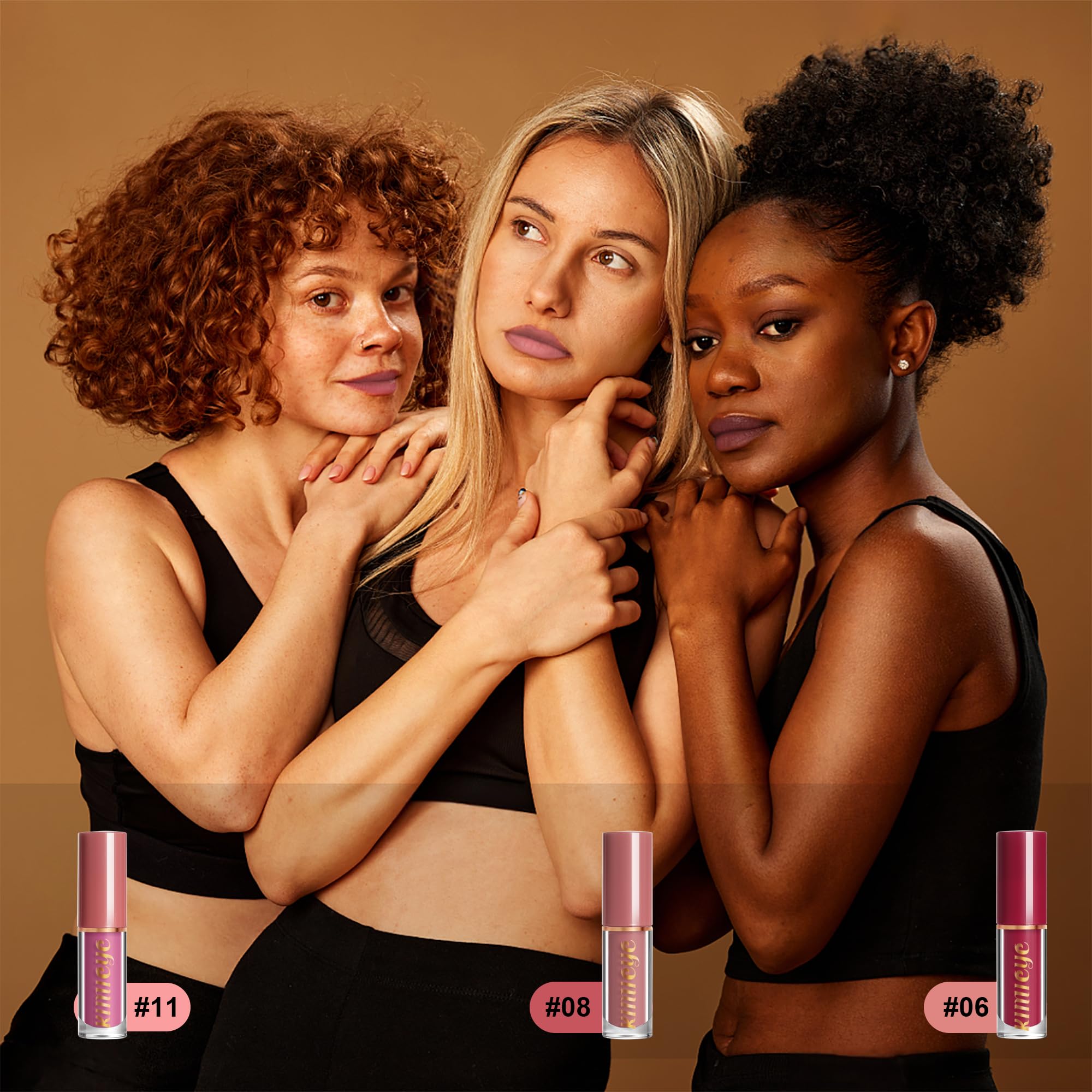 KIMIEYE 12 hues with soft brush for full coverage.