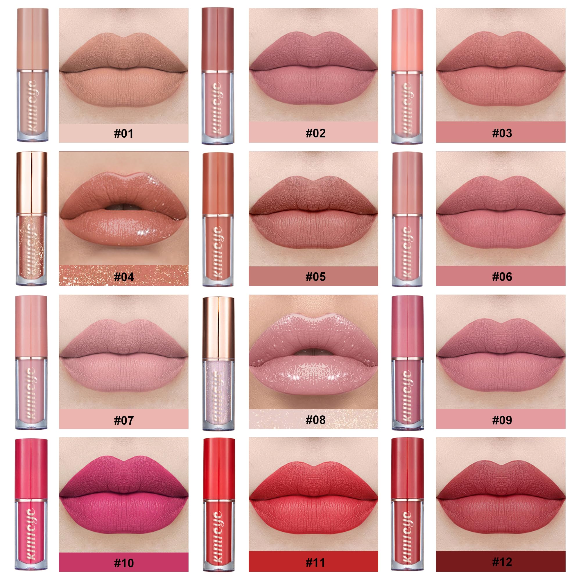 KIMIEYE packaging box and materials reflect premium lip color kit.