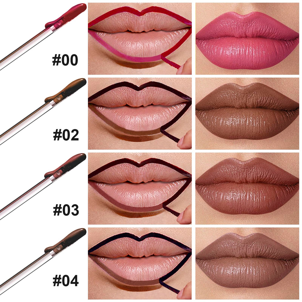 Kimieye peel-off lip liner stain kit application for precise edge definition