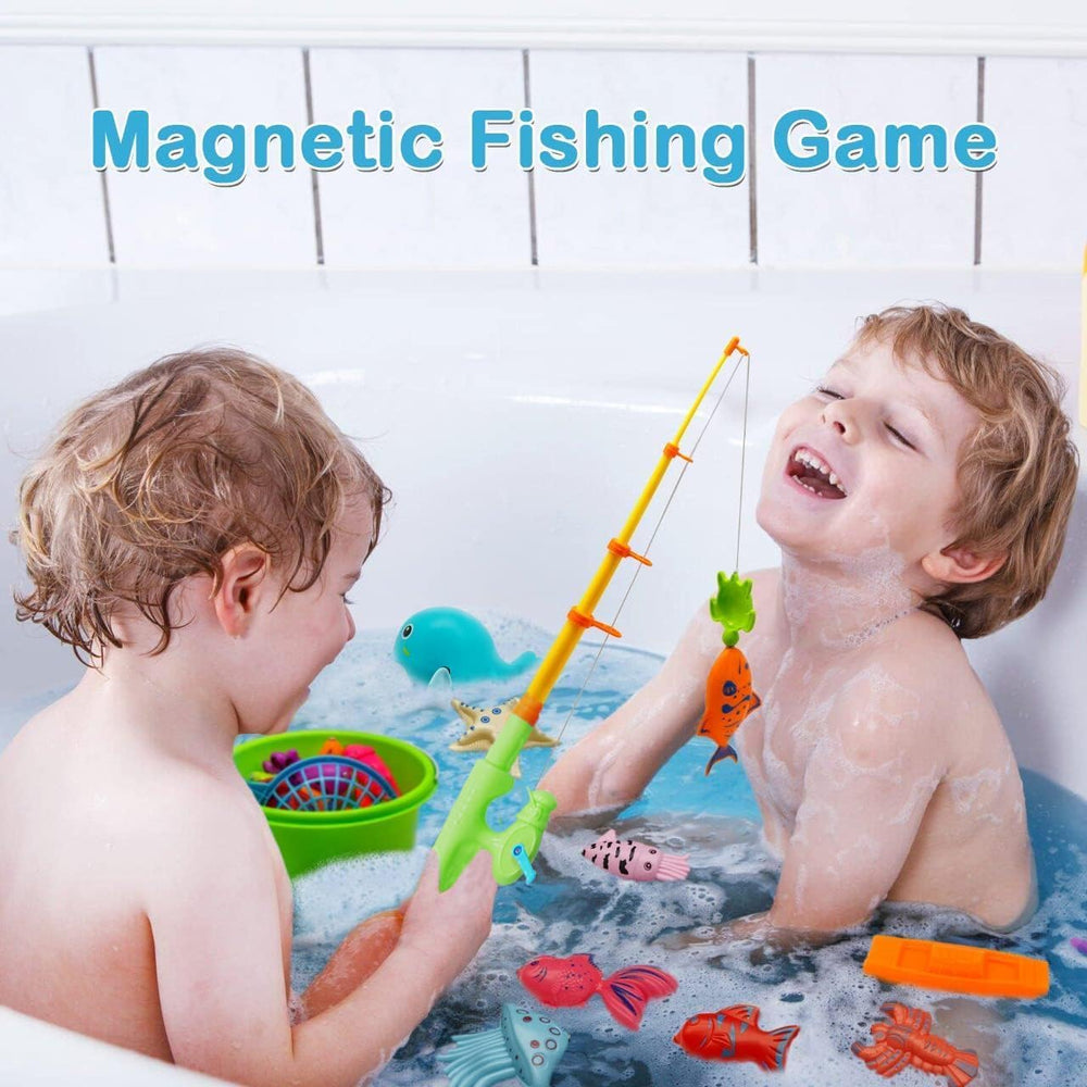 Kims Cosiart bath bombs with a fishing game for bath time