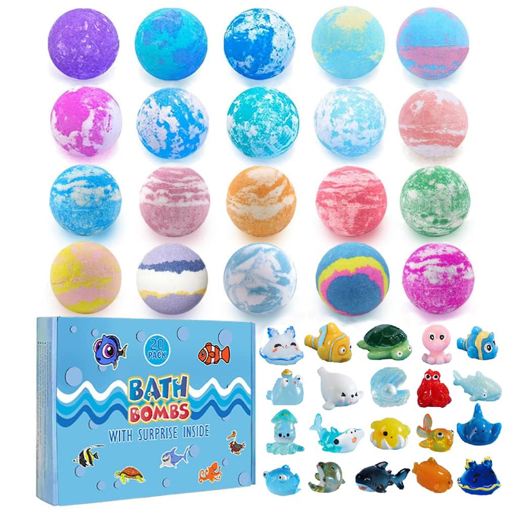 Kims CosiArt bath bomb with ocean animal surprise colors water and sparks imagination.