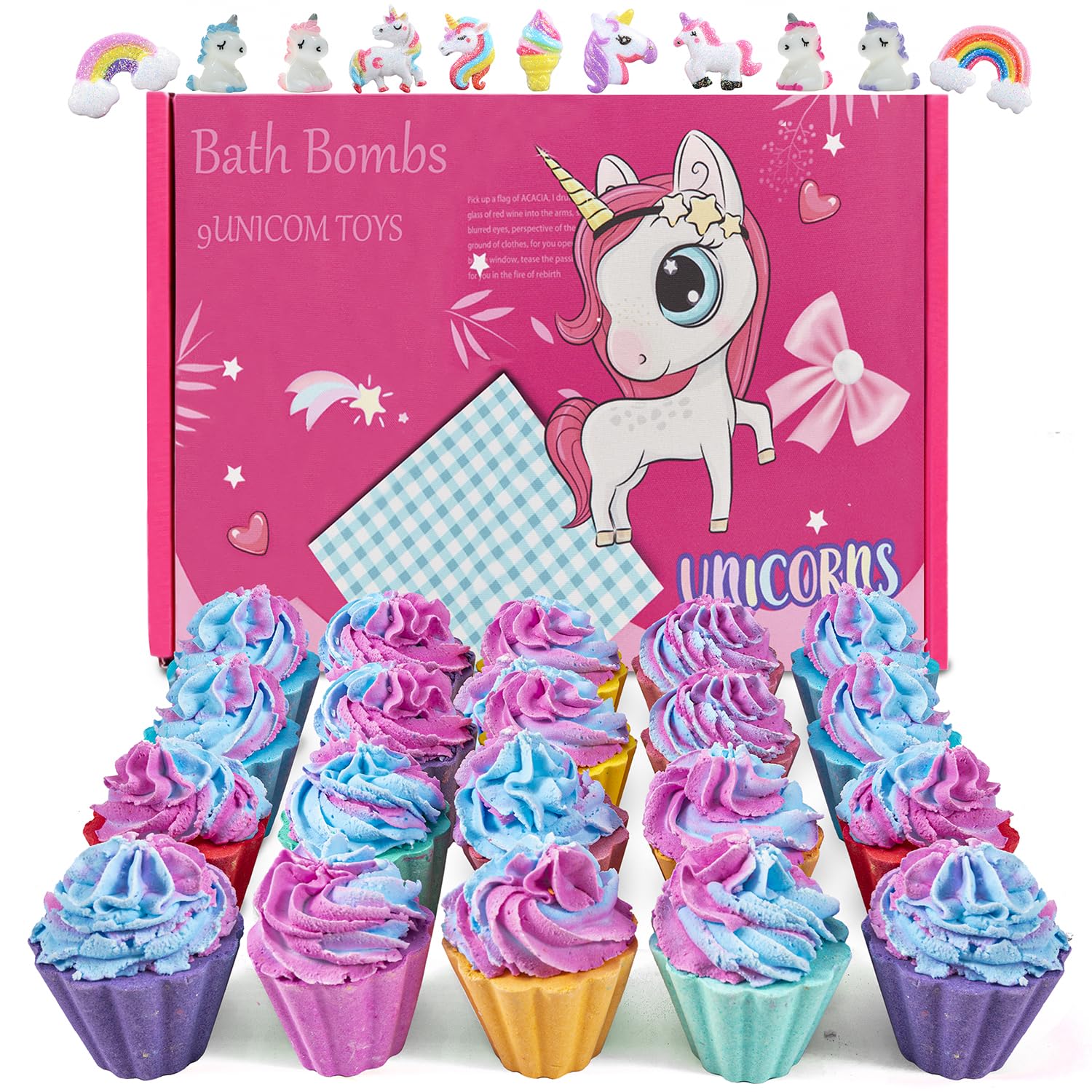 Kims Cosiart unicorn surprise bath bomb reveals a unicorn inside for magical bath time.