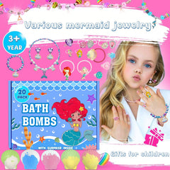 Kims Cosiart Mermaid Bath Bombs unveil rings and jewelry when dissolved.