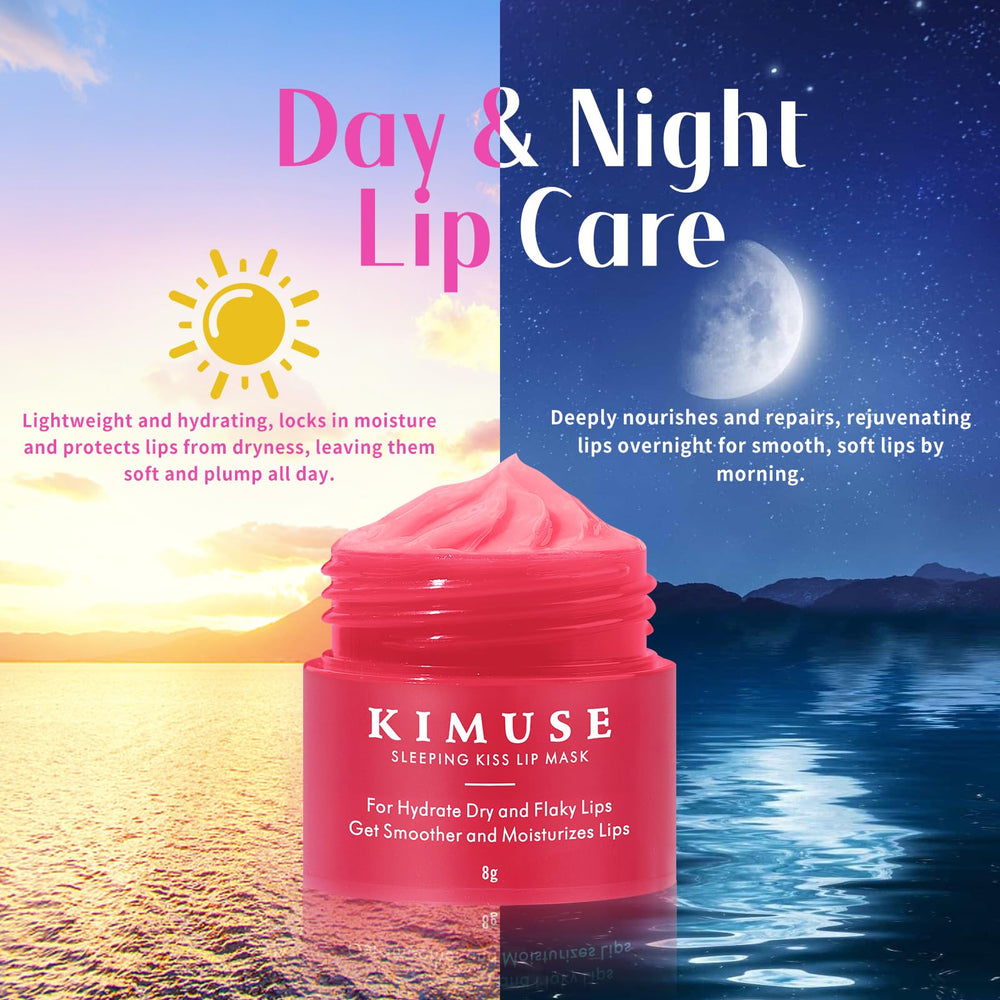 KIMUSE Lip Mask Set application on lips demonstrates even coverage
