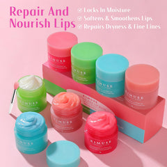 KIMUSE Lip Mask Set jar close-up highlights rich formula for deep hydration