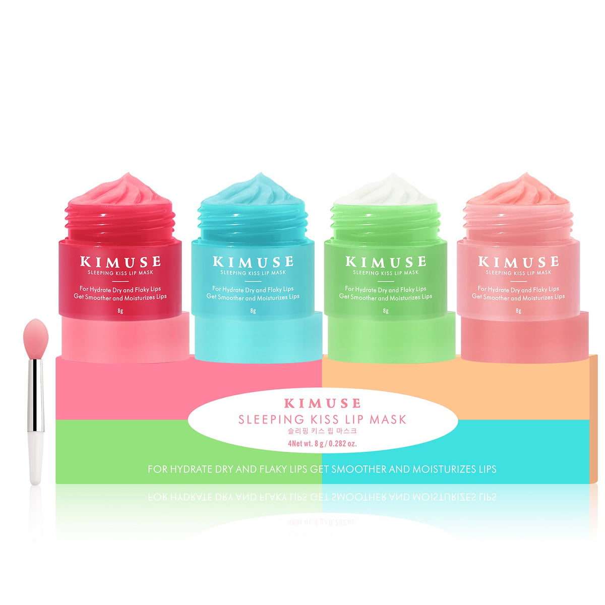 KIMUSE Lip Mask Set packaging close-up showing premium lip care packaging