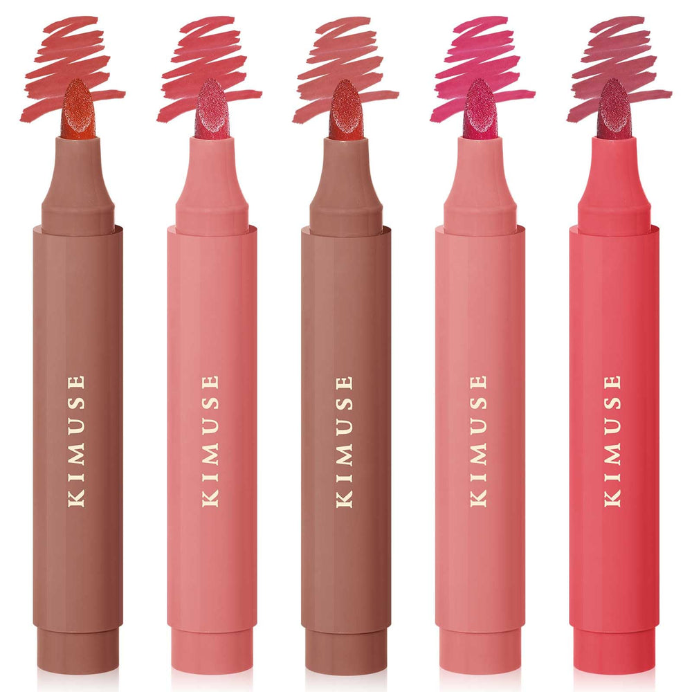 Kimuse Lip Stain Set packaging shown for portable, travel-ready makeup kit.