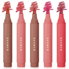 Kimuse Lip Stain Set packaging shown for portable, travel-ready makeup kit.