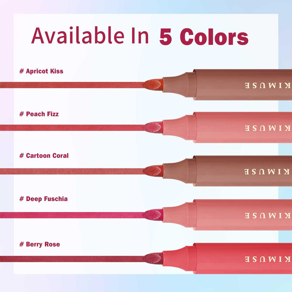 Kimuse lip stain is waterproof and smudge-proof for busy days.