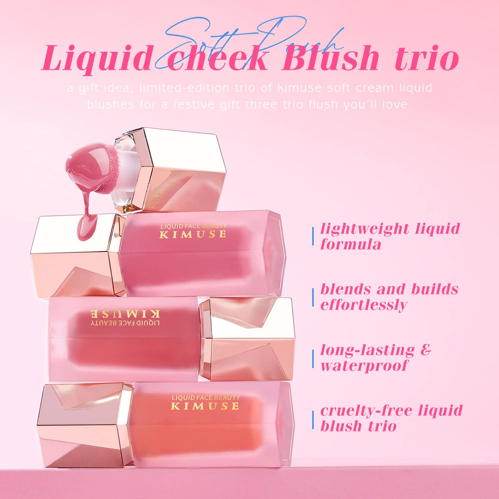 KIMUSE liquid blush dispensing tip enables precise, mess-free color application.