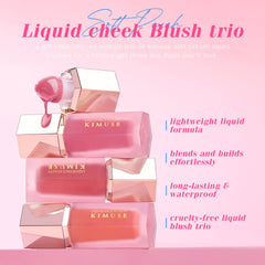 KIMUSE liquid blush dispensing tip enables precise, mess-free color application.