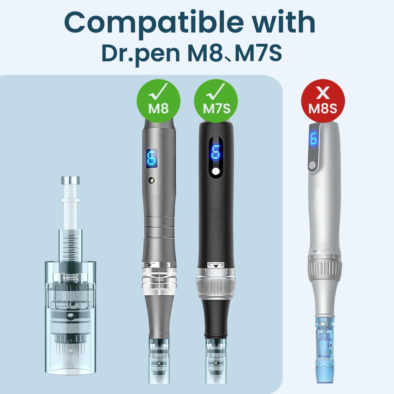 Compatibilité M8 et M7S pour une routine de soin précise.