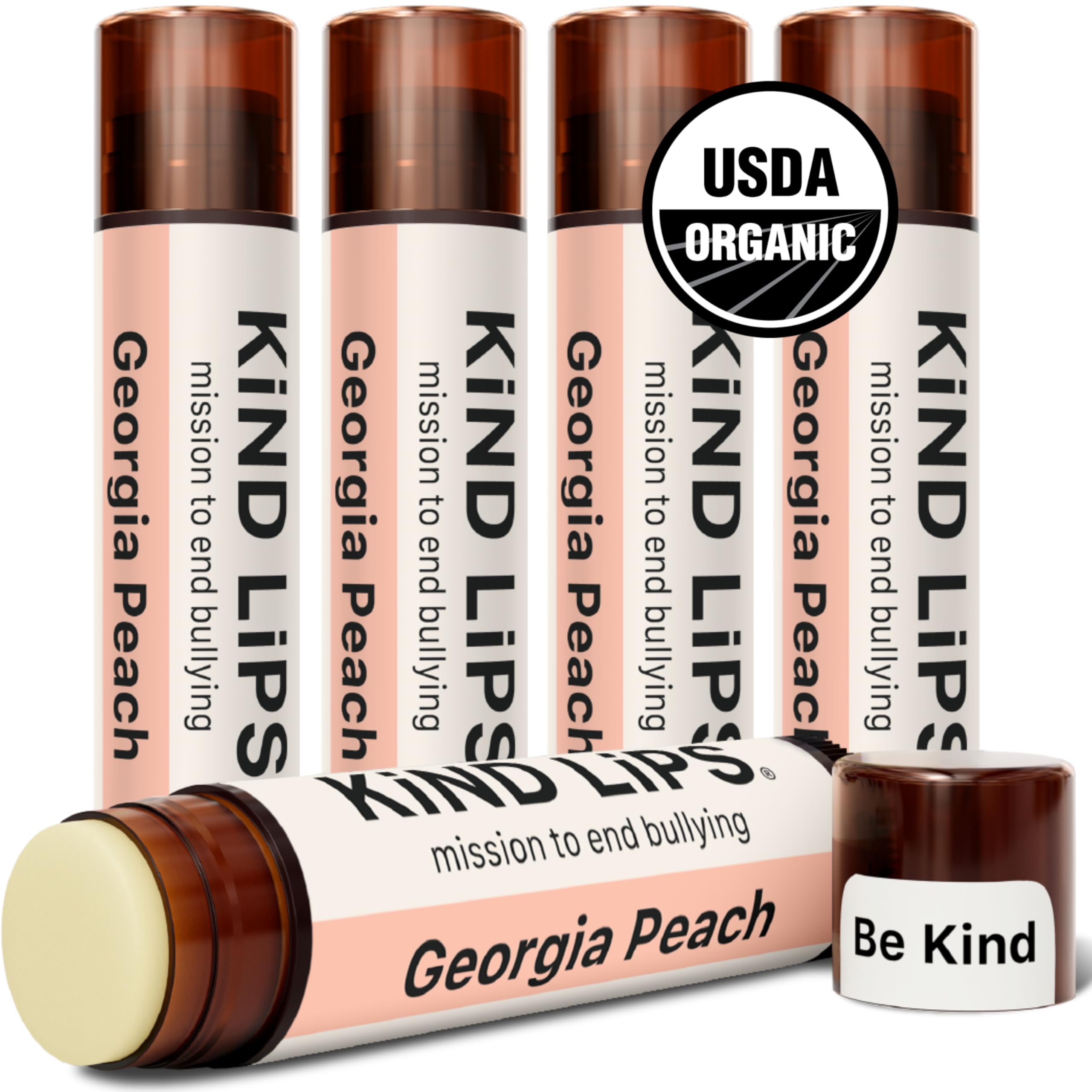 Kind Lips Georgia Peach lip balm pack for daily moisture and gifting
