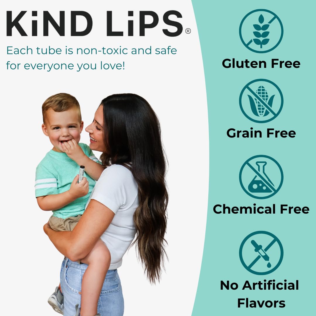 Kind Lips Sweet Mint lip balm pack front view for gifting and sharing.