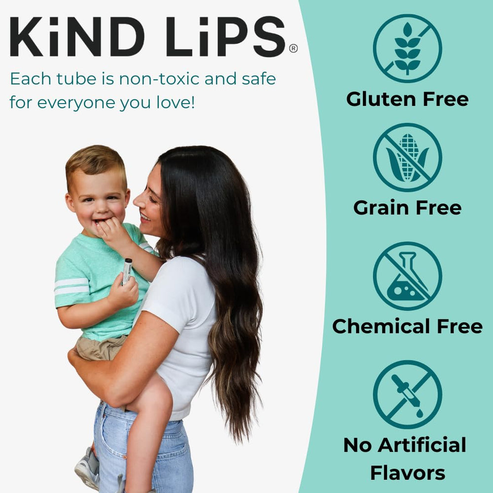 Kind Lips Sweet Mint lip balm pack front view for gifting and sharing.