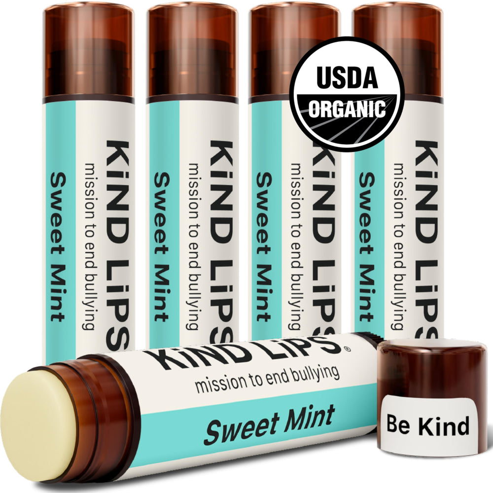 Kind Lips Sweet Mint lip balm tube delivering daily hydration on the go.