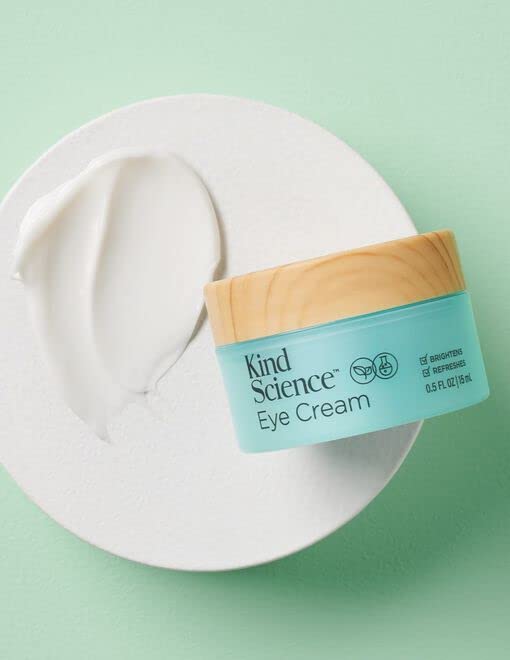 Kind Science Eye Cream gentle application around the eye area.