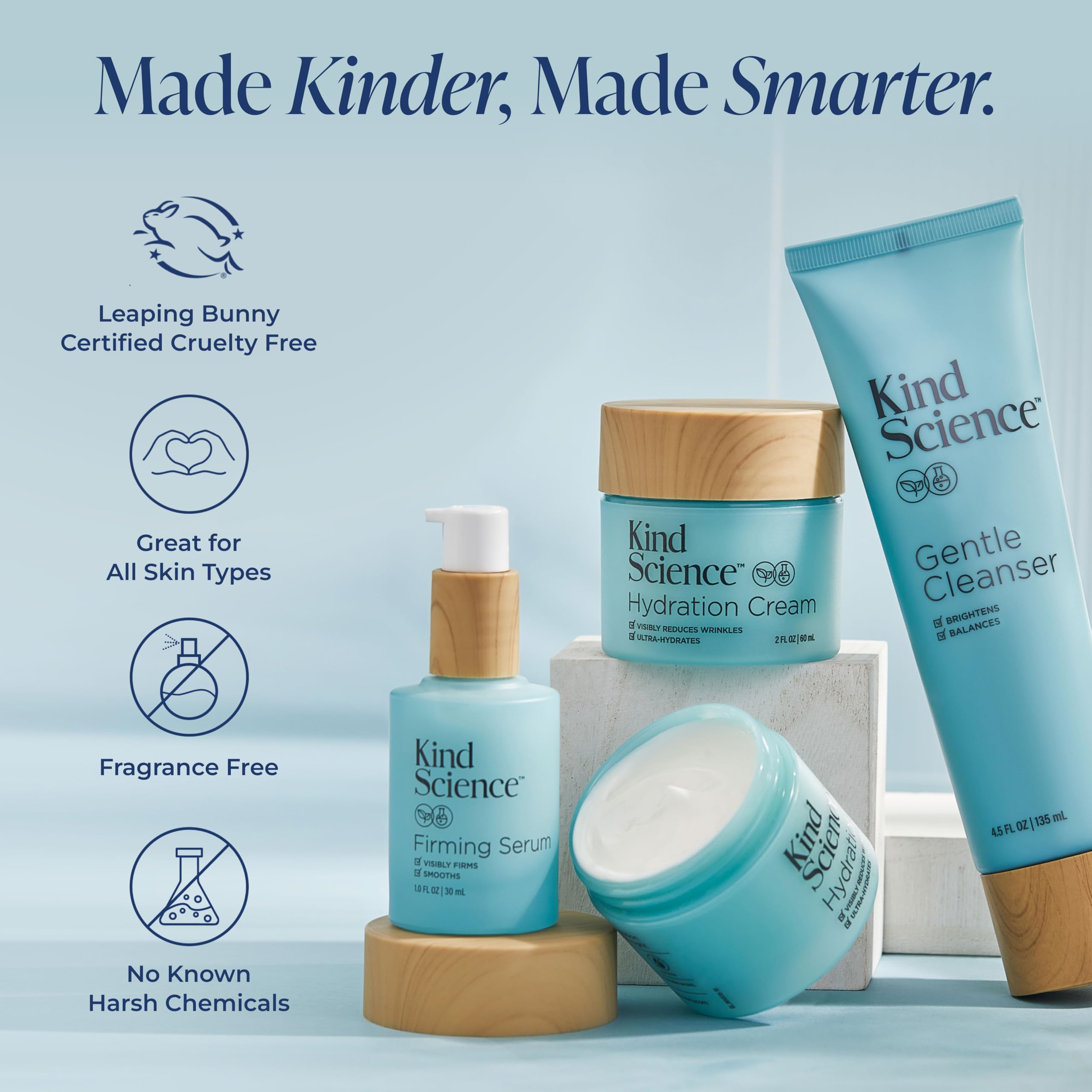 Kind Science Fragrance-free label highlights sensitive-skin friendly formula