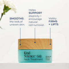 Kind Science Neck Treatment lifting aids jawline definition with a light, non-greasy feel.
