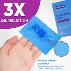 Kindshine compact on-the-go oil control sheets fit neatly in a purse.