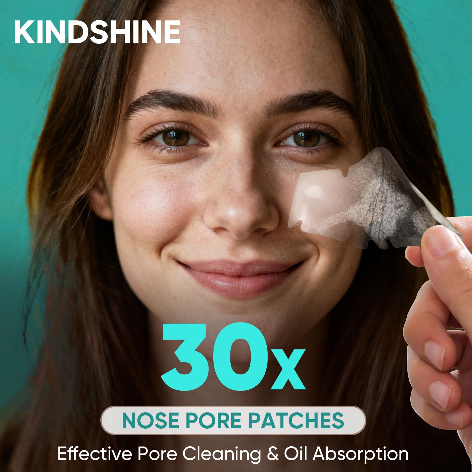 Kindshine nose pore patches value pack showcased for nightly pore care routine.