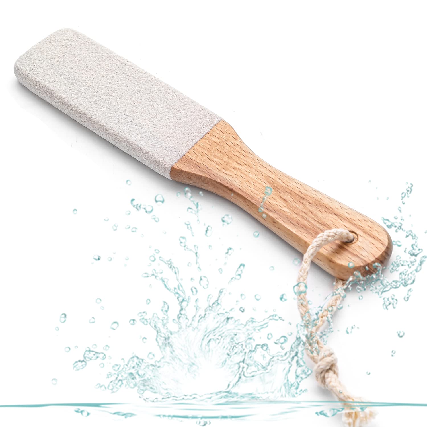 Kinepi double-sided foot scrubber handle enables versatile scrubbing on feet