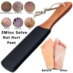 Kinepi U-shaped foot file with beech wood handle for secure grip.