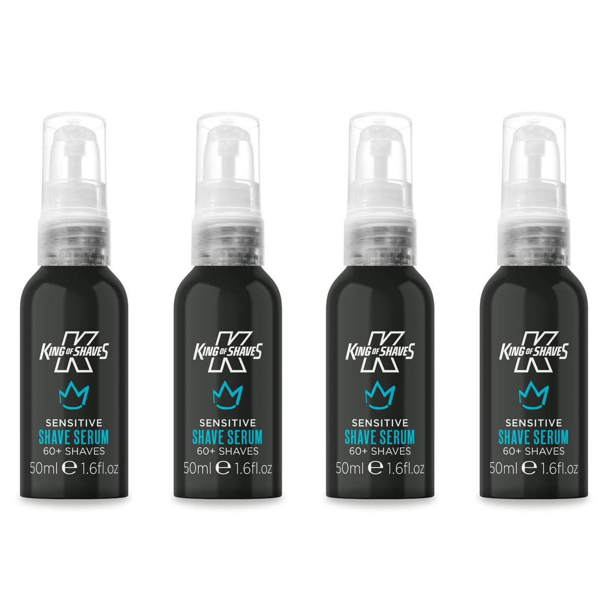 King of Shaves Advanced Sensitive Face Serum bottle showing travel-friendly design for post-shave hydration