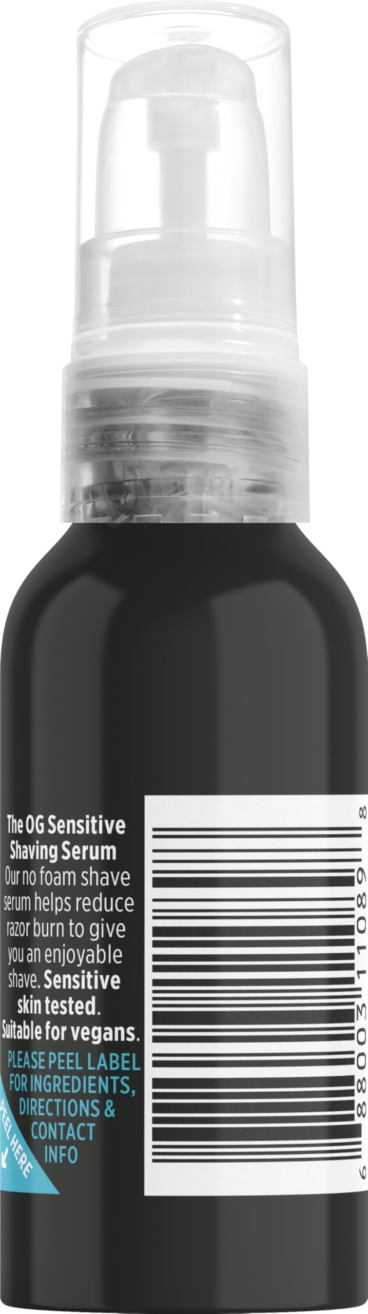 King of Shaves serum cap close-up highlighting premium vegan formulation for sensitive skin