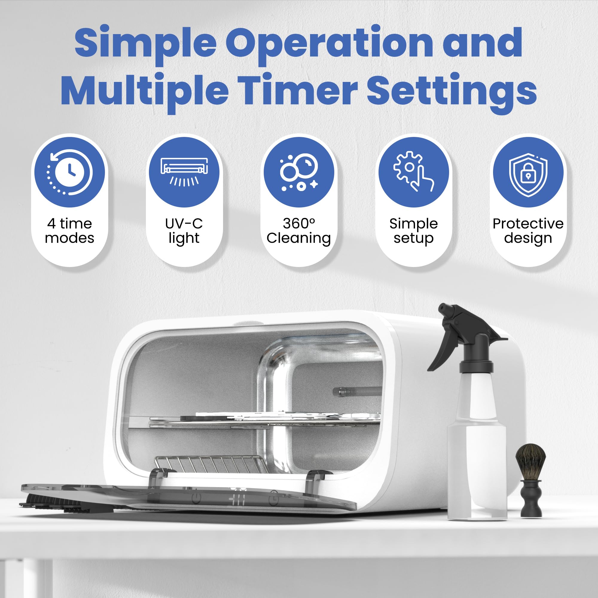 KING&DUKE UV sterilizer cabinet with double trays for simultaneous tool disinfection