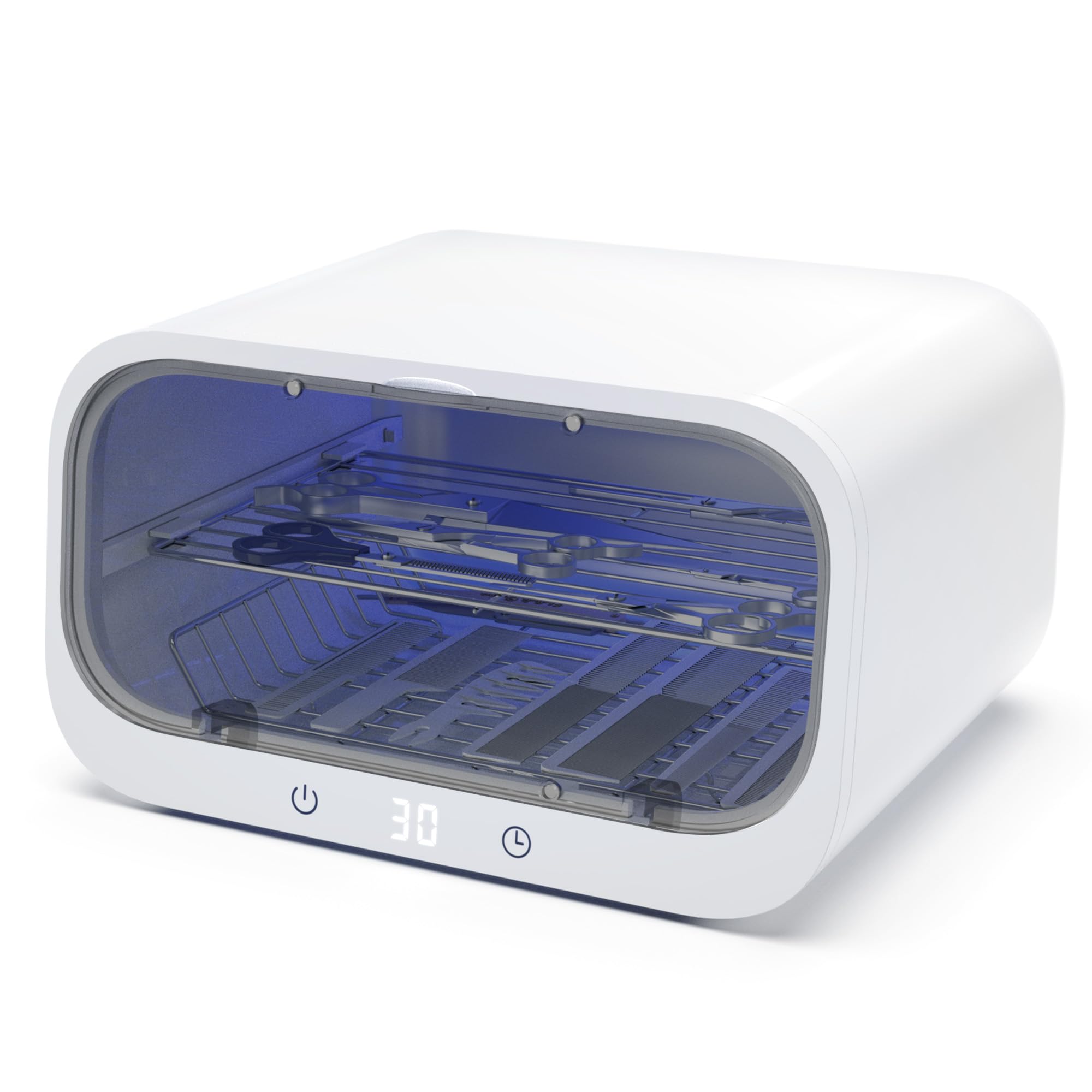 KING&DUKE 12L UV sterilizer cabinet front view for organized tool sanitation
