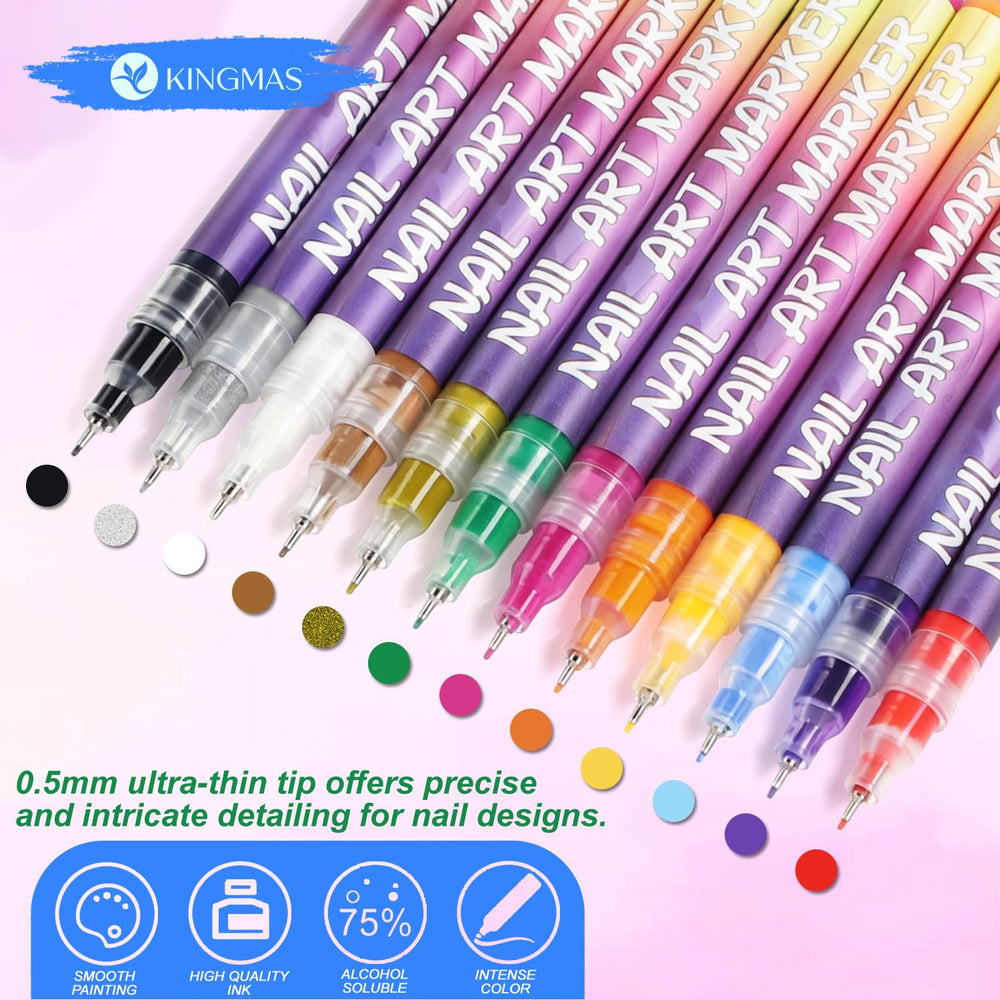 KINGMAS easy-to-use cap-secure design keeps nib moist.