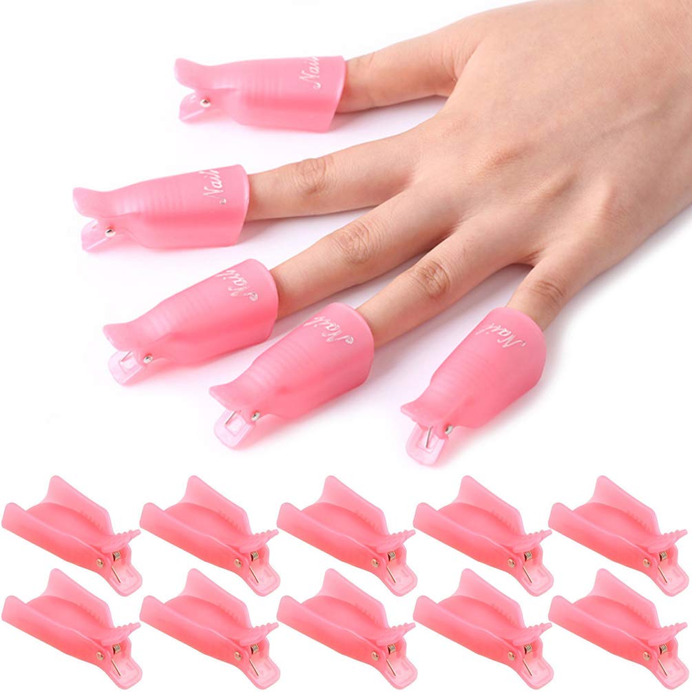 KINGMAS pink gel remover clips for quick at-home polish changes and reuse.