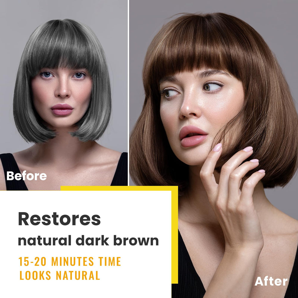 KingMing Dark Brown 3in1 shampoo lather demonstrates gentle cleansing with color deposit.