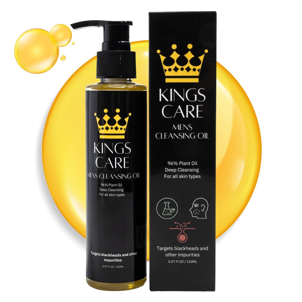 Kings Care deep cleansing oil bottle for a refreshing pore cleanse on all skin types