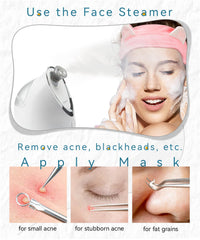 Kingsmile mini steamer with 100ml tank for quick at-home spa sessions.