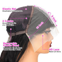 KINNIS pre-plucked hairline with baby hairs for ready-to-part look.