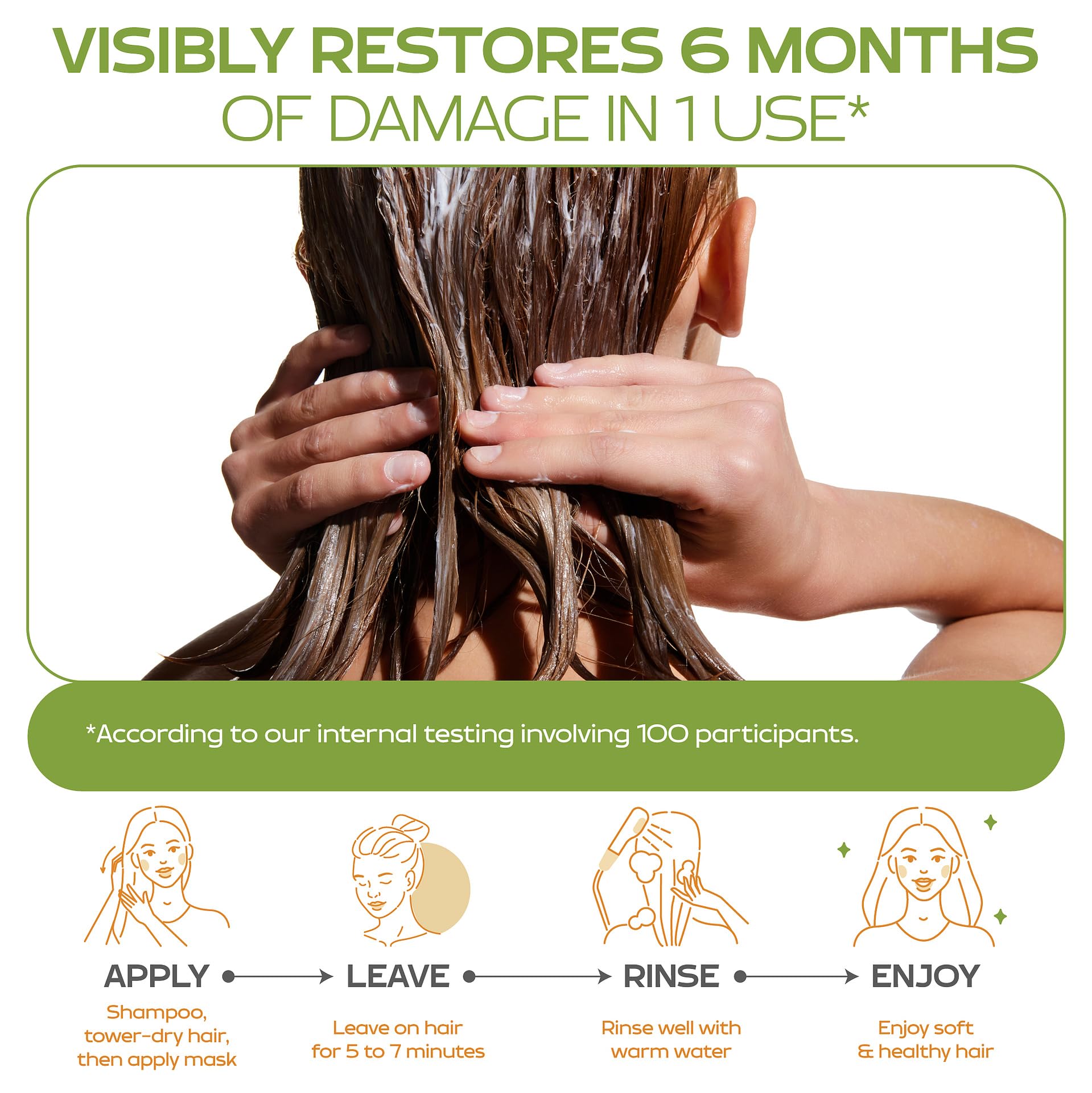 Kinpur Keratin Hair Mask packaging close up emphasizing organic heritage
