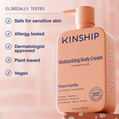 Ceramides, shea butter, and hyaluronic acid support the skin barrier