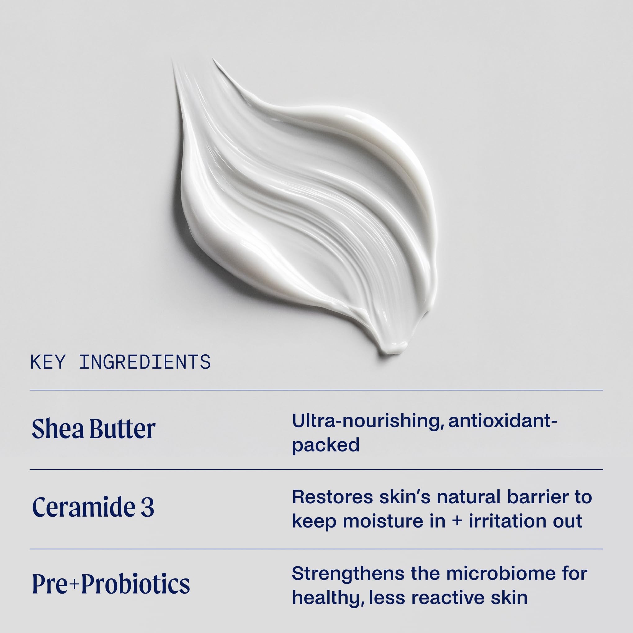 Kinship lotion applied to skin for sensitive, everyday relief