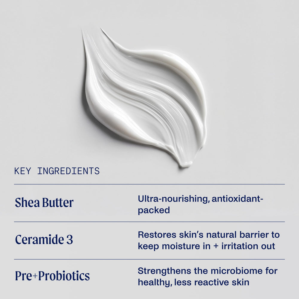 Kinship lotion applied to skin for sensitive, everyday relief