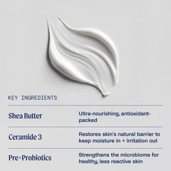 Kinship lotion applied to skin for sensitive, everyday relief
