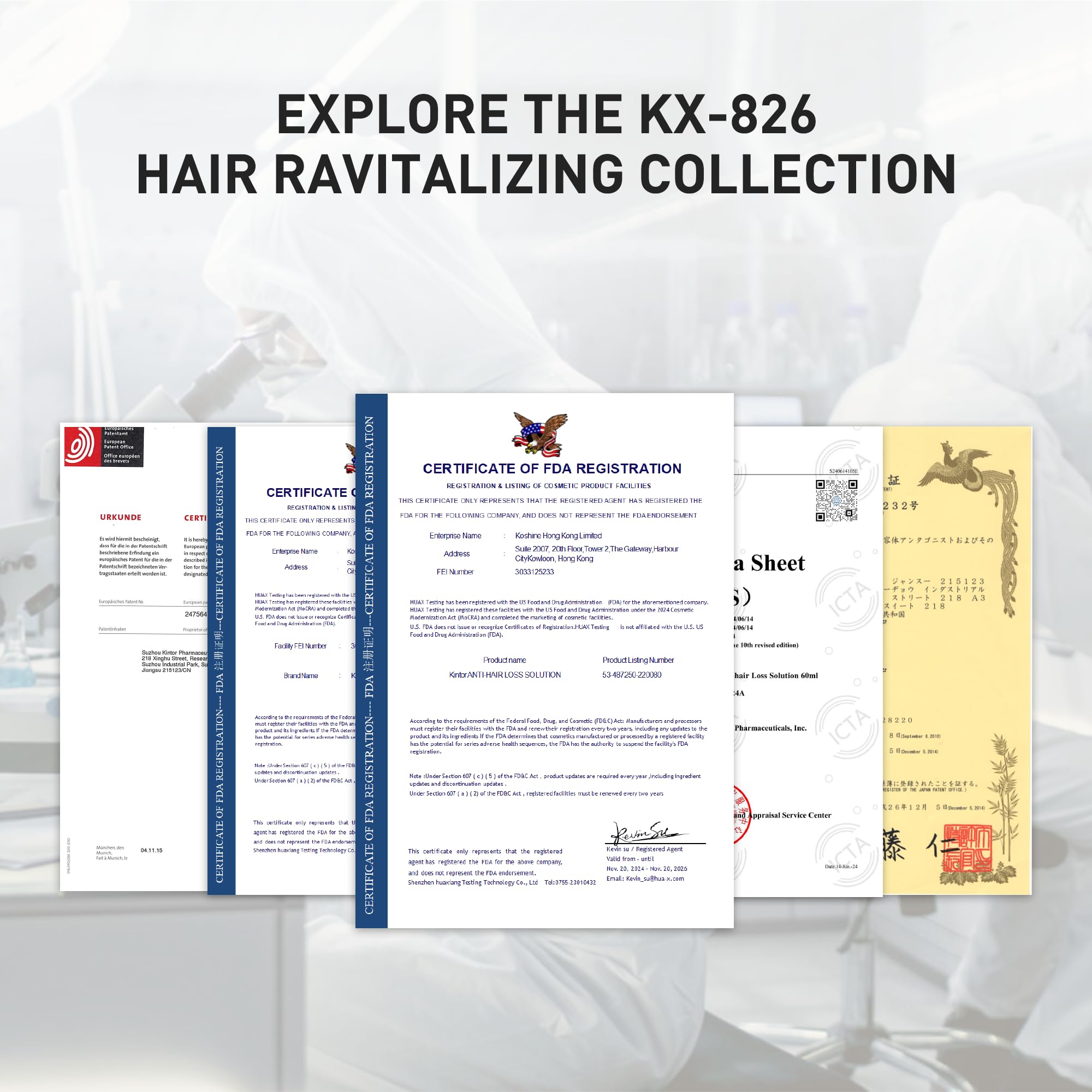 KINTOR KX-826 results-graphic implying fuller-looking hair.