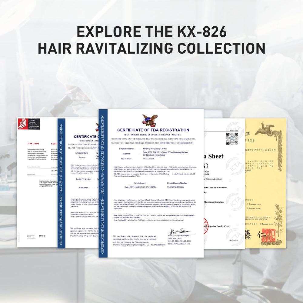 KINTOR KX-826 results-graphic implying fuller-looking hair.
