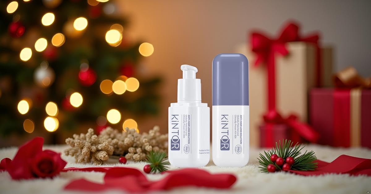 Scalp application scene showing KINTOR KX-826 supporting targeted root treatment.