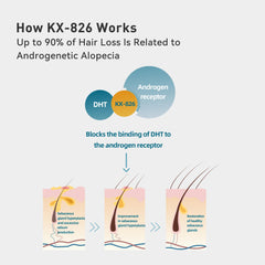 KINTOR bottle label highlights 0.9% KX-826 ingredient and intended benefits.